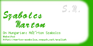 szabolcs marton business card